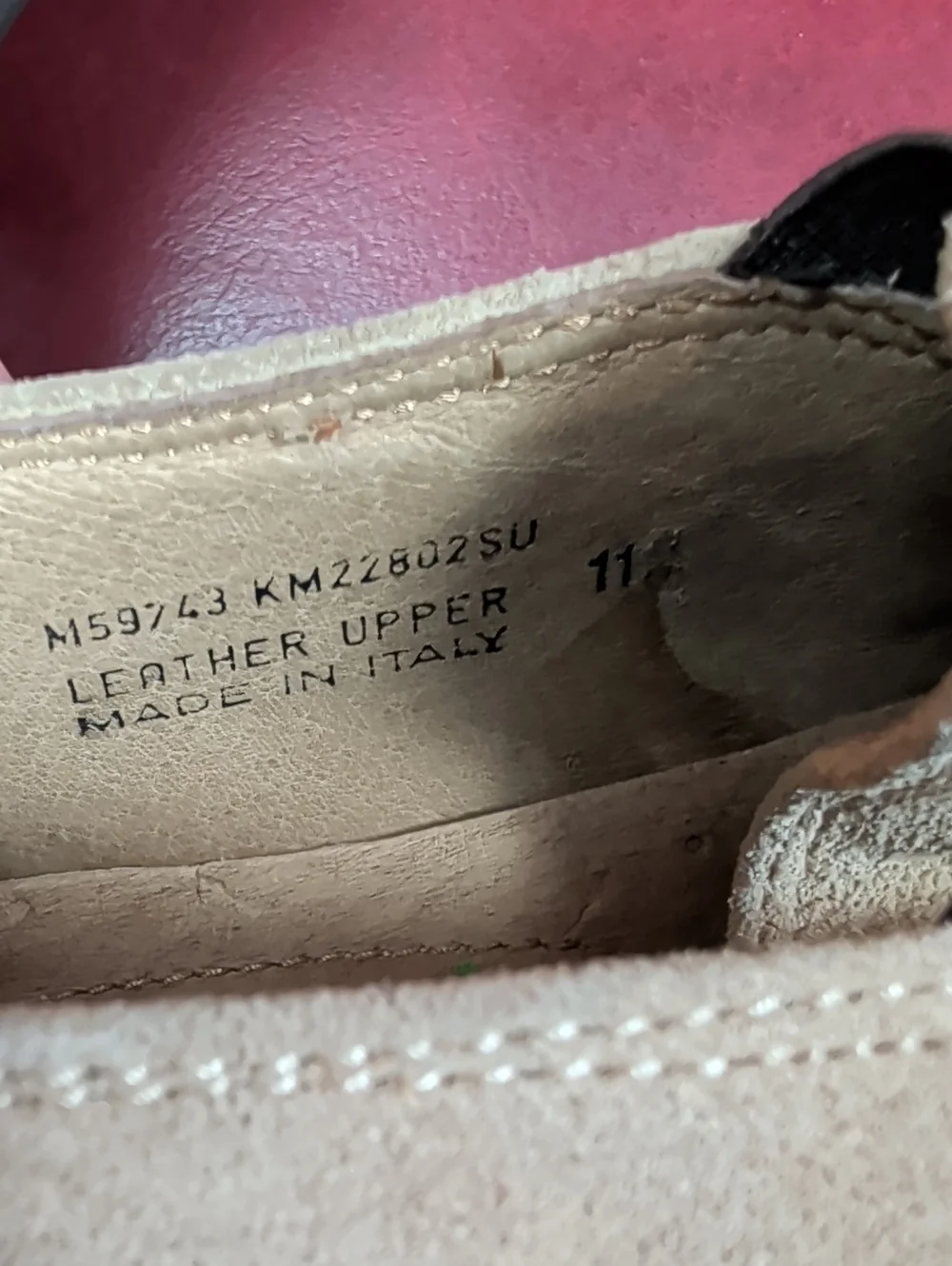 Kenneth Cole Beige Leather Suede Slip-On Loafers Dress Shoes Men's 11